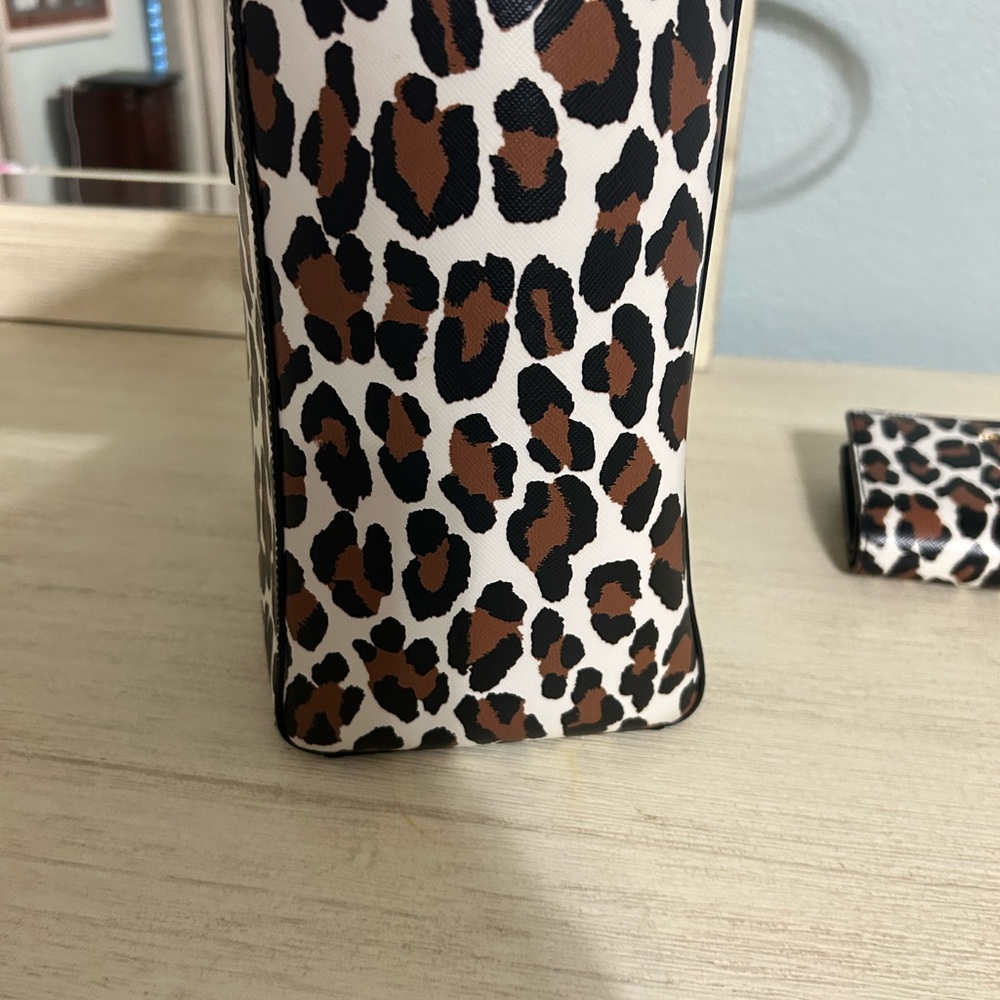 kate spade Leopard Print Tote in Brown, Black & White - Picture 7 of 10